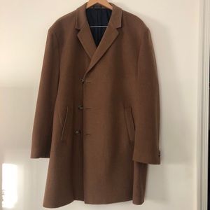 Kenneth Cole Mens Warm Brown Suit Coat R52